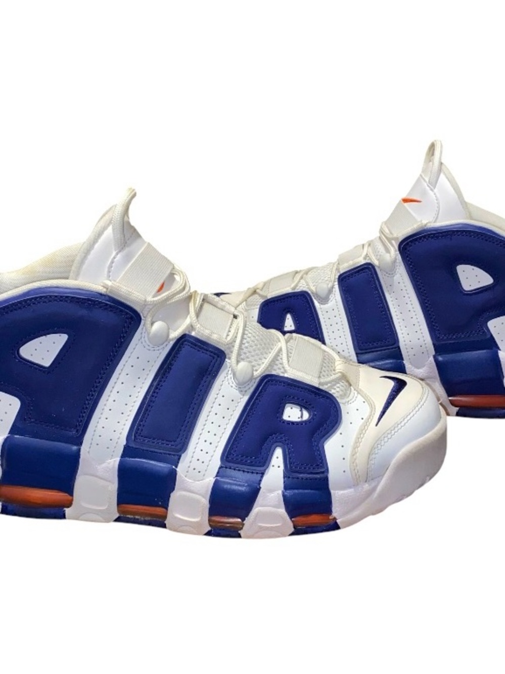 Nike Air More Uptempo Knicks Blue Orange 2017 Men's 921948-101 Mens Size 12